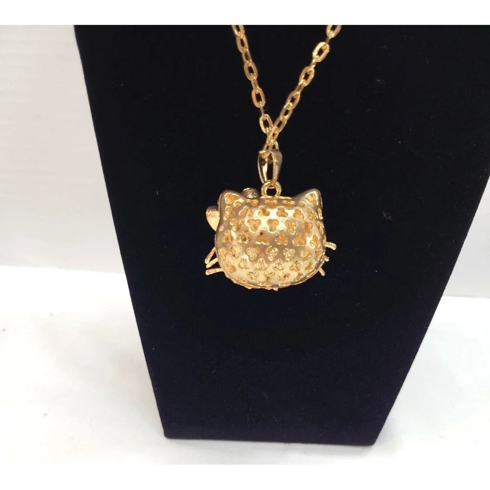 Sanrio Hello Kitty Pendant Rhinestone w Enamel Bow